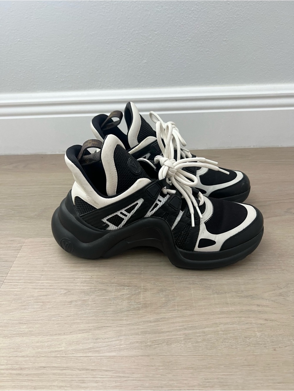 Louis Vuitton Black and White Archlight Platform Sneakers